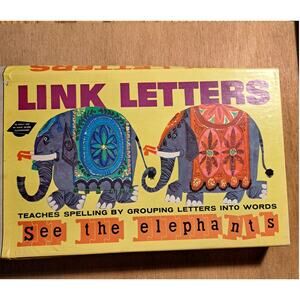 Link Letters Vintage Educational Game 1963 Grades 1 thru 4 Milton Bradley